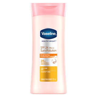 لوسیون بدن روشن کننده وازلین Sun + Pollution Protection SPF24 حجم 100 میل