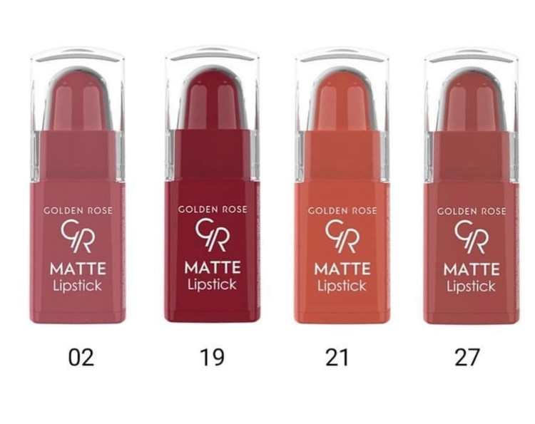 رژ لب جامد مینی گلدن رز مدل مات اورجینال Matte Lipstick