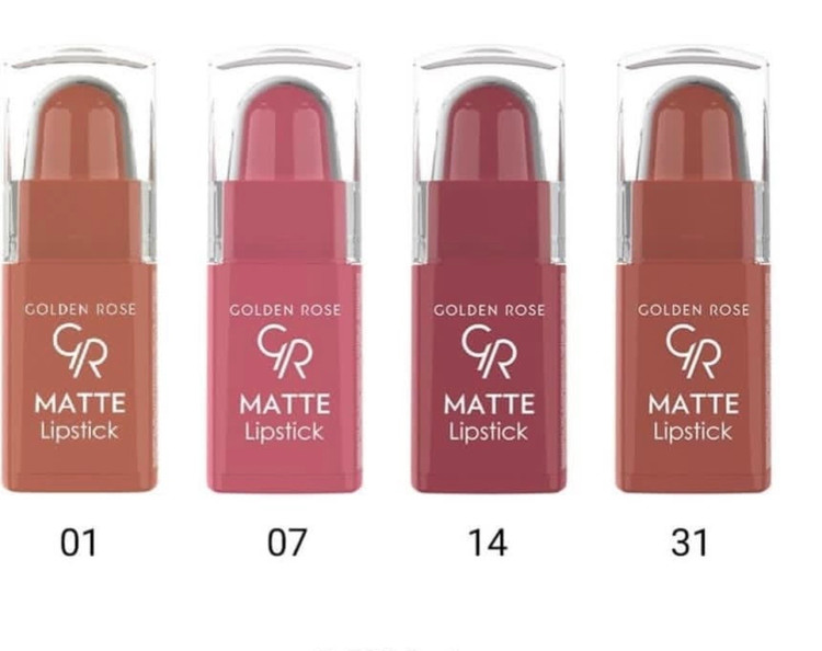 رژ لب جامد مینی گلدن رز مدل مات اورجینال Matte Lipstick