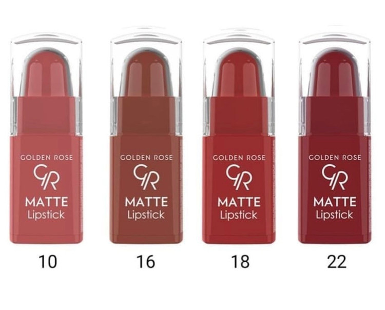 رژ لب جامد مینی گلدن رز مدل مات اورجینال Matte Lipstick