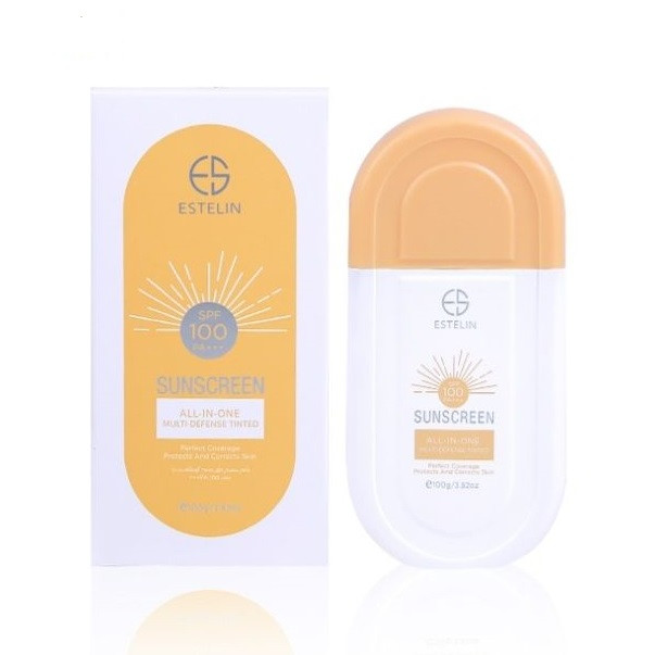 کرم ضد آفتاب رنگی (تینتی) استلین SPF 100 حجم 100 میل
