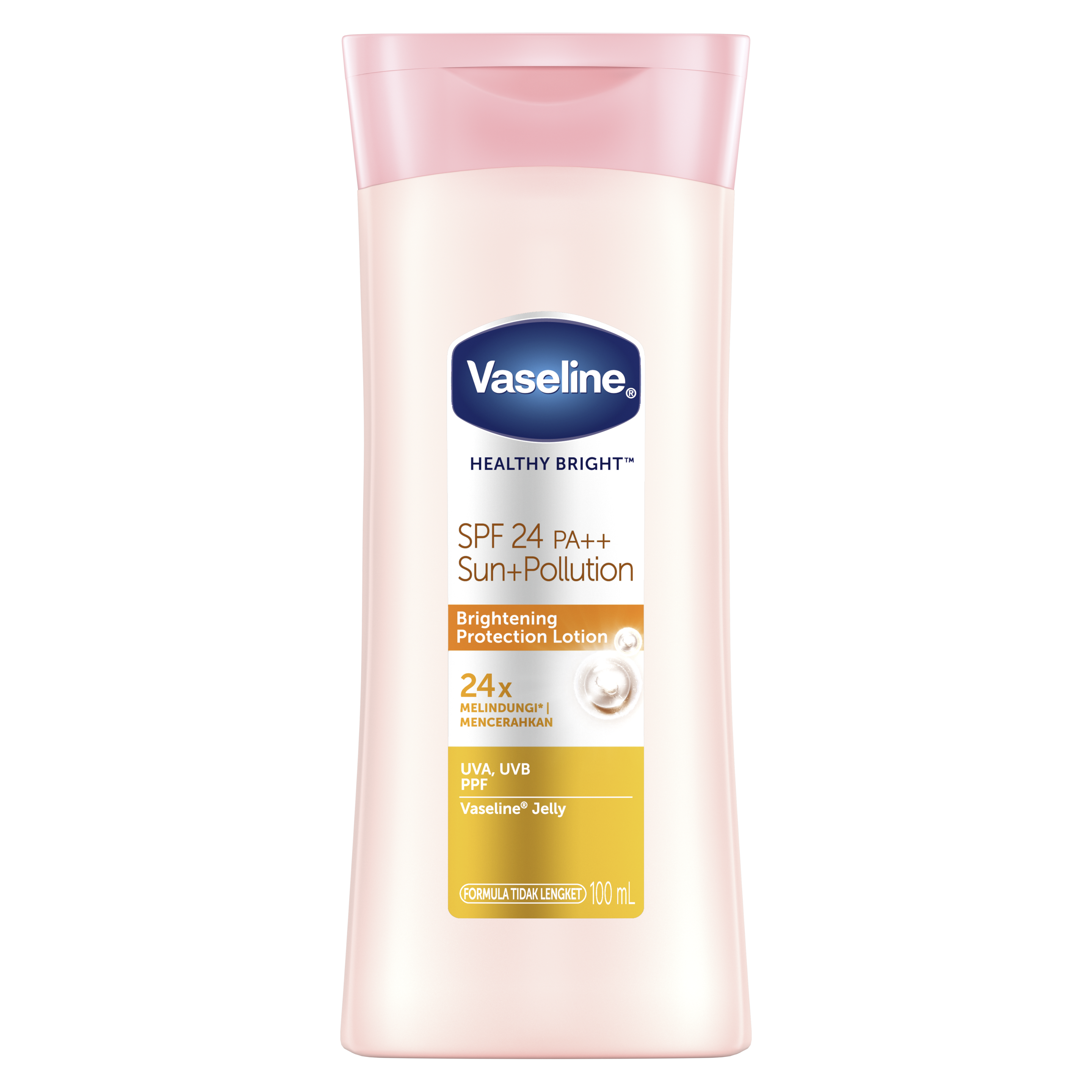 لوسیون بدن روشن کننده وازلین Sun + Pollution Protection SPF24 حجم 100 میل