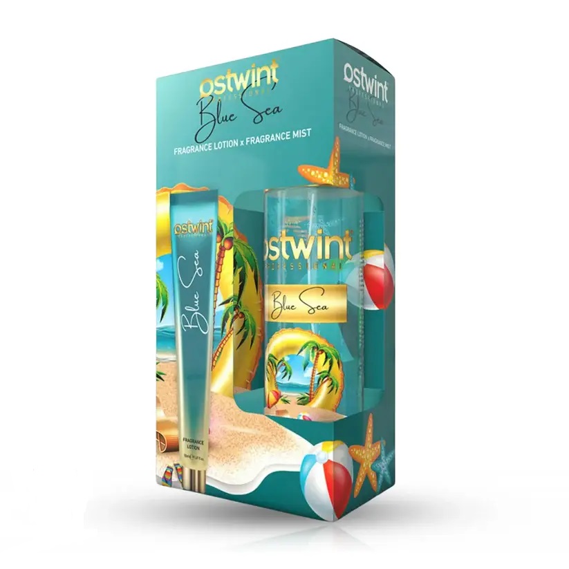 ست بادی میست و لوسیون بدن استوینت Ostwint مدل Blue Sea حجم 200 و 50 میلی‌لیتر
